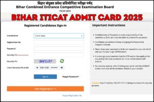 Bihar ITICAT Admit Card 2025: Exam Date @ bceceboard.bihar.gov.in