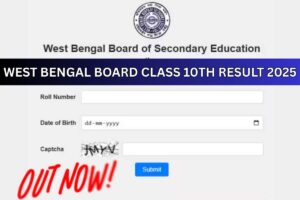 West Bengal Board Madhyamik Result 2025: wbbse.wb.gov.in 10th Results Link